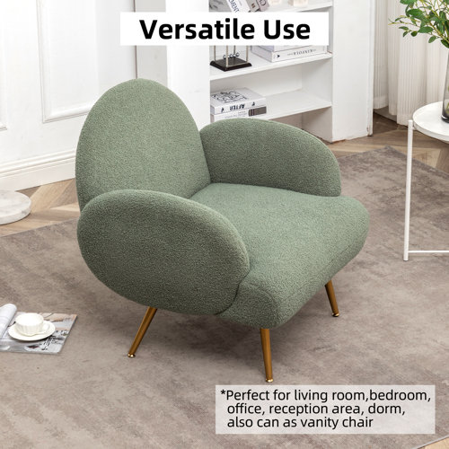Mercer41 Eleese Modern Upholstered Armchair, Velvet Armchair Leisure ...